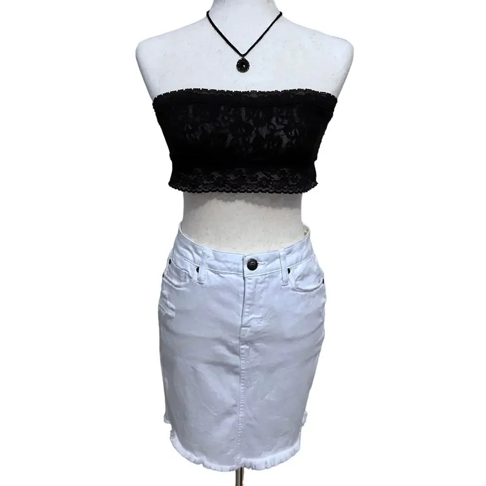 Fidelity Denim NWT White Jean Mini Skirt Women 25